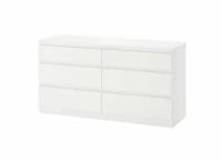 Комод с 6 ящиками Ikea Kullen/ Икеа Куллен, 140x72 см, белый