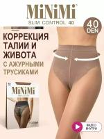 Колготки MiNiMi Slim Control, 40 den, размер 2, бежевый, коричневый