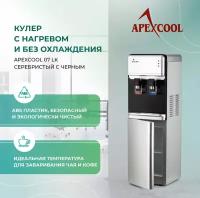 Кулер для воды напольный со шкафчиком APEXCOOL 07 LK нагрев без охлаждения