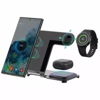 Беспроводное зарядное устройство TFN StandTrio 22.5W 3 в 1 для Samsung / Galaxy Watch / Galaxy Buds