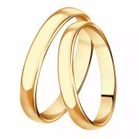 Кольцо обручальное Diamant online, красное золото, 585 проба, размер 15