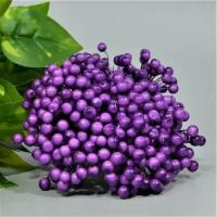Пучок рябины мелкой 500 ягод пенопласт светло-фиолетовая (1шт)