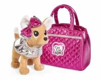 Плюшевая собачка Chi Chi Love Гламур, с розовой сумочкой и бантом, 20 см 5893125