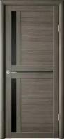 Межкомнатная дверь (комплект) Albero Кельн Эко-Шпон / Серый кедр / Стекло черное 60х200