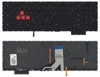 Клавиатура для ноутбука HP Omen 17-An040ur черная с красной подсветкой