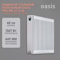 Радиатор стальной панельный Oasis Pro PB 22-5-06 1,2 мм (1,36кВт)