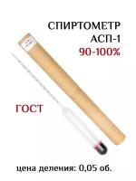 Спиртометр Ареометр АСП-1 90-100%, шаг 0.1%