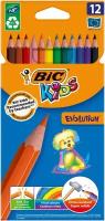 Карандаши цветные 12цв 6-гран BIC Evolution 829029