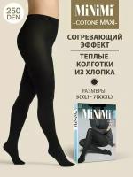 Колготки MiNiMi Cotone, 250 den, размер 6, черный