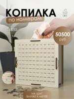 Копилка из Тик Тока / 100 дней / 50 500 руб / от 10 до 1000 / копилка с цифрами / сейф детский / подарок из дерева для взрослых, подарок на 1 сентября