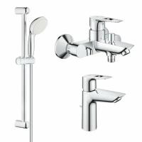 Комплект смесителей GROHE BauLoop с душевым гарнитуром, хром (NB0064/S)