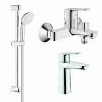 Комплект смесителей GROHE BauEdge с душевым гарнитуром, хром (NB0065/S)