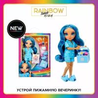 Рейнбоу Хай Кукла Junior PJ Party Скайлер голубая с аксессуарами RAINBOW HIGH