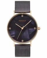 Наручные часы OBAKU V268LXVNMN, золотой, фиолетовый