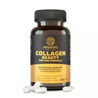 Коллаген + Гиалуроновая кислота + Витамин С 120 капсул, говяжий гидролизованный пептиды 2000 мг Beauty Collagen peptides MISHIDO