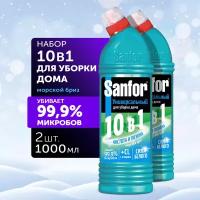 Sanfor Чистящее WC средство для сантехники 1 л (2 шт)