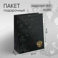 Пакет подарочный Дарите счастье Отечество наше, 25x32x12 см