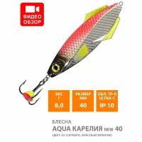 Блесна зимняя для рыбалки AQUA карелия NEW 36,0g, цвет 06 (серебристо-черный) (набор 2 шт)