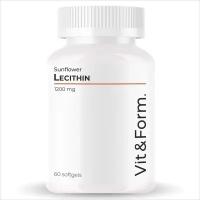Лецитин Подсолнечный 60 капсул 1200 мг (2000 мг в сутки)