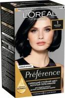 L'Oreal Paris Preference стойкая краска для волос, 1 Неаполь, 174 мл