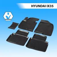 Комплект ковриков в салон RIVAL 12304001 для Hyundai ix35, Citroen C4 2010-2015 г., 5 шт