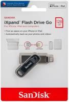 Флеш-накопитель (флэшка) SanDisk USB 3.2 Gen 1 128 ГБ iXpand Flash Drive Go Lightning для iPhone и iPad Type A