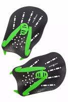 Лопатки для плавания MAD WAVE Mad Wave Paddles, black/green, размер M