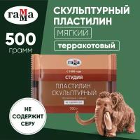 Пластилин ГАММА Студия мягкий терракотовый 500 г (2.80.Е050.004.3)