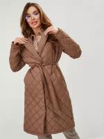 Пальто женское стеганое демисезонное Abby коричневый L