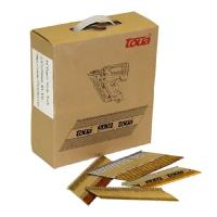 Реечные гвозди по дереву на бумажной кассете Toua, тип D34 3,05х90 RIBrt, упаковка 2000 шт