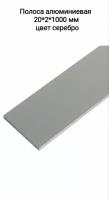 Алюминиевая полоса анодированная 20х2 мм серебро