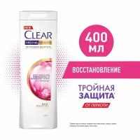 Clear шампунь против перхоти Восстановление поврежденных и окрашенных волос 400 мл