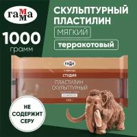 Пластилин ГАММА Студия мягкий терракотовый 1000 г (2.80.Е100.004.3) 1 цв