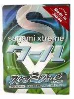 Презервативы с ароматом мяты Sagami Xtreme Mint - 3 шт