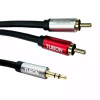 Кабель TUBON Аудио 3.5 мм mini jack (M) - 2 x RCA (M) MJ2R 1.5м