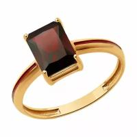 Кольцо Diamant, красное золото, 585 проба, эмаль, гранат