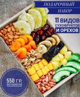 Подарочный бокс Eco Fruitss с орехами и сухофруктами сладкий подарок для женщин на 8 Марта