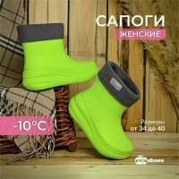 Cапоги резиновые женские цвет салатовый, размер 38 (маркировка 38-39)