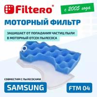 Filtero Моторные фильтры FTM 04, синий, 1 шт