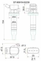 Катушка свечи ty 1zz-fe 00- zze12#/zzt24#/zzv50/zct10/zca2# Sat ST9091902239 Toyota: 90080-19015