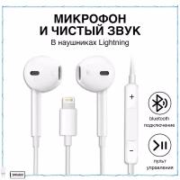 Наушники Проводные для iPhone / Зарядка / Разъем Lightning для Apple iPhone 7, 8, X, 11, 12, 13, 14 / TOP Качество и Звук