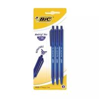 BIC Набор шариковых ручек Round Stic Clic, 0.32 мм (926374), синий цвет чернил, 3 шт