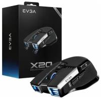 Мышь EVGA беспроводная (903-T1-20BK-K3 MOUSE) X20,2.4G BT WIRE, RETAIL, GBL, BLACK