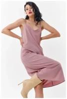 FLY Платье-сорочка на тонких бретелях пыльно-розовое 48 р
