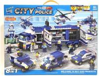 Конструктор аналог лего City 8 в 1 Zuanma 084 Мобильный полицейский участок 1186 детали