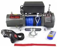 Лебедка электрическая 12V Electric Winch 6000lbs / 2722 кг (блок управления IP66) 3 кон кев. трос 8mm