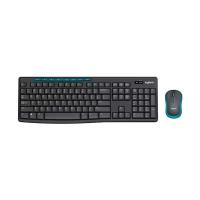 Комплект клавиатура + мышь Logitech Wireless Combo MK275, черный/голубой, QWERTY