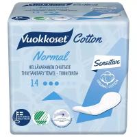 Vuokkoset прокладки Cotton Normal без крылышек, 3 капли