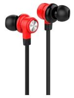 Наушники внутриканальные с микрофоном Celebrat D9, 3.5mm Audio Pin, 1,2m кабель, красные