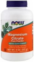 Порошок NOW Magnesium Citrate Pure Powder, 227 г